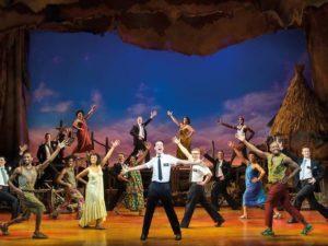 The Book of Mormon is on stage at the Prince of Wales Theatre