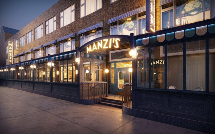 Manzi's is an all-day seafood and fish restaurant in Soho